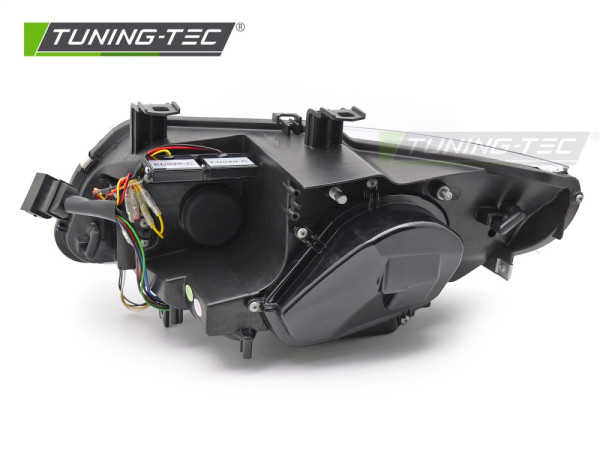 Přední světla xenon D1S 3D LED žluté angel eyes BMW E92/E93 10-13 chromová