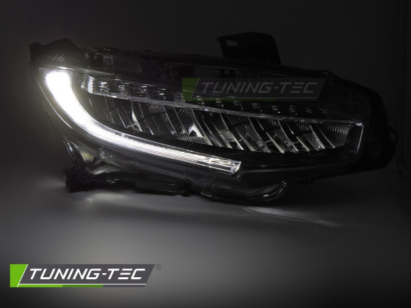 Přední světla LED pro HONDA CIVIC X 2016-2021 černá
