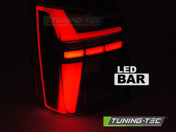 Zadní světla LED s LED dynamickým blinkrem VW T5 výklopné dveře, červená