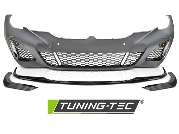 Přední nárazník pro BMW G20/G21 2019-2022, PDC, M340 style - carbon look