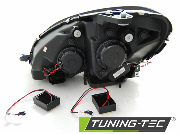 Přední světla s LED a LED blinkrem pro Mercedes-Benz C W204 2007-2010 černá