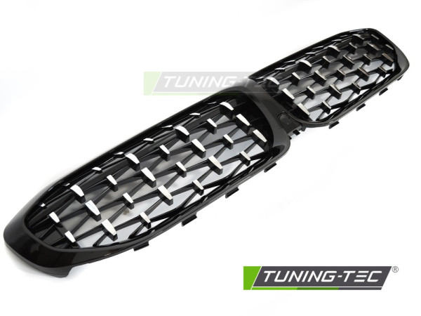 Maska - ledvinky BMW 3 G20/G21 19- diamond style černé-chrom lesklé