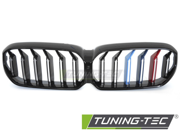Maska - ledvinky BMW 5 (G30, F90, G31) 2020- M style - tri colour