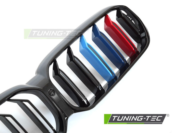 Maska - ledvinky BMW 5 (G30, F90, G31) 2020- M style - tri colour
