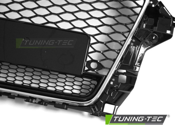 Sportovní maska pro AUDI A3 8V 2012-2016 PDC RS quattro style - černá lesklá / chrom