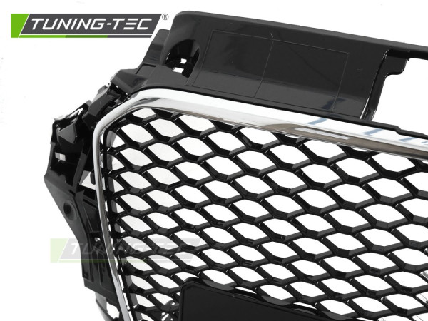 Sportovní maska pro AUDI A3 8V 2012-2016 PDC RS quattro style - černá lesklá / chrom