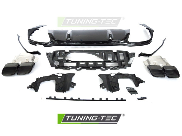 Spoiler,difuzor zadního nárazníku pro Mercedes E W213 2020-2023 AMG style - černý lesklý