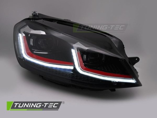 Přední světla full LED pro VW GOLF VII 2013-2017 red line