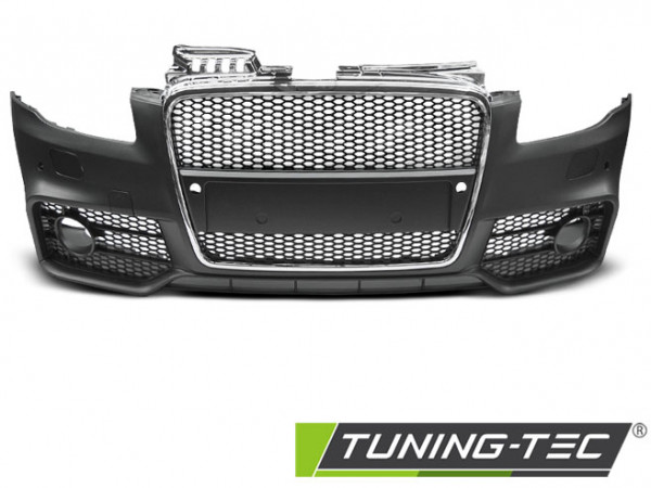 Přední nárazník AUDI A4 B7 04-08 RS style chrom černá PDC