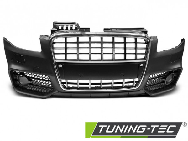 Přední nárazník AUDI A4 B7 04-08 S-LINE chrom černá PDC