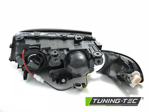 Přední světla angel eyes BMW E46 Coupe Cabrio černé 99-01
