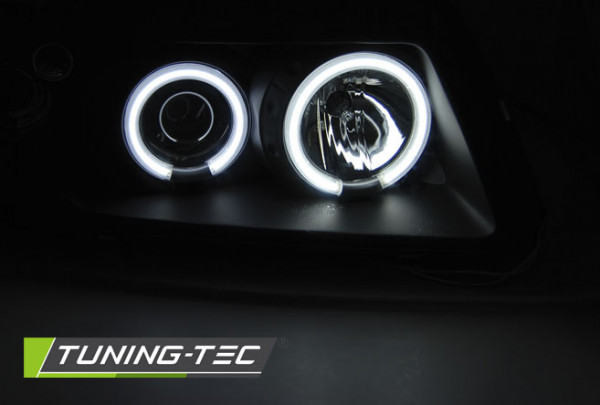 Přední světla angel eyes CCFL AUDI A3 8L 96-00 černá