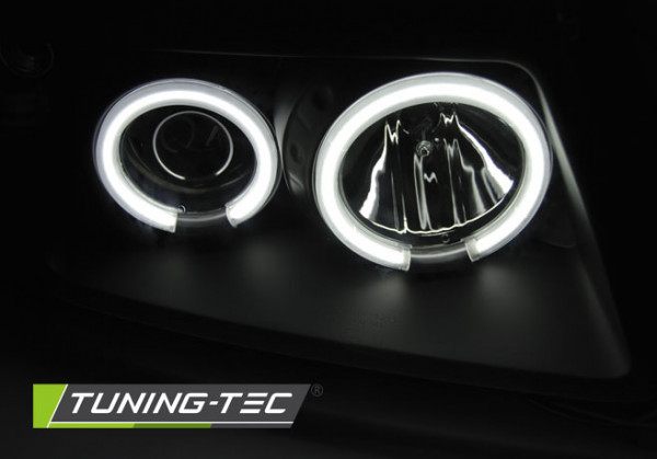 Přední světla angel eyes CCFL AUDI A3 8L 96-00 černá
