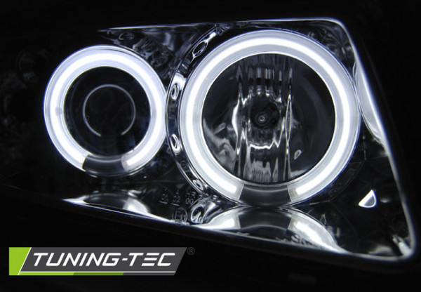 Přední světla angel eyes CCFL AUDI A3 8L 96-00 chromová
