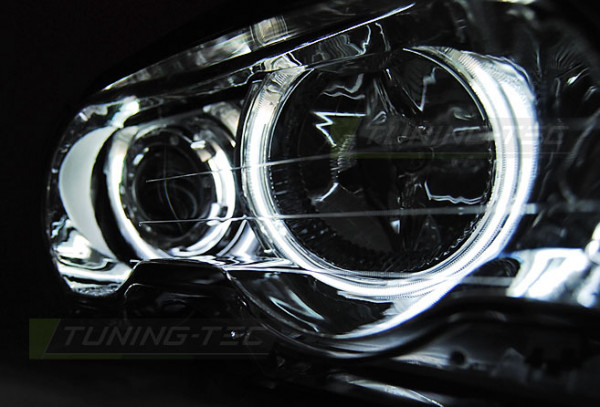 Přední světla angel eyes CCFL BMW E46 Coupe/Cabrio 99-01 chromová