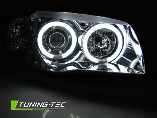 Přední světla angel eyes CCFL BMW E87 04- chrom
