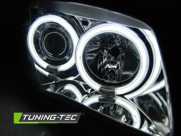 Přední světla angel eyes CCFL BMW E87 04- chrom