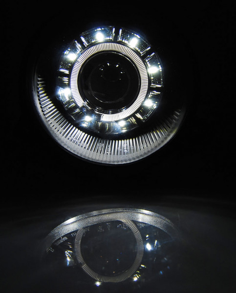 Přední světla Angel Eyes s LED VW Lupo 98-05 chrom