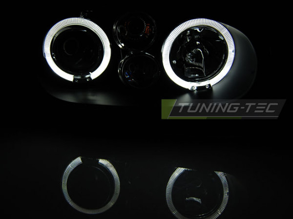 Přední světla angel eyes VW Golf IV/4 (97-06) černá
