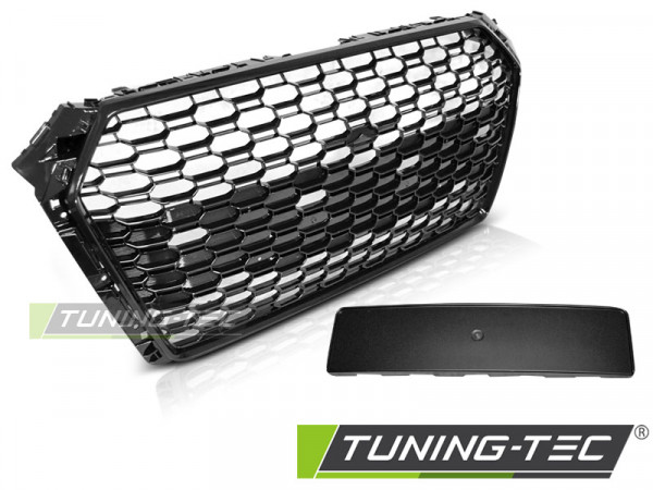 Maska AUDI A4 B9 15-19 RS4 style černá lesklá
