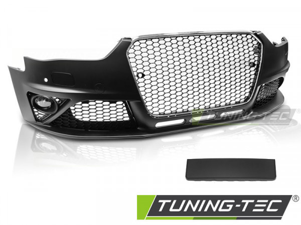 Přední nárazník AUDI A4 B8 12-15 RS style, chrom černá PDC