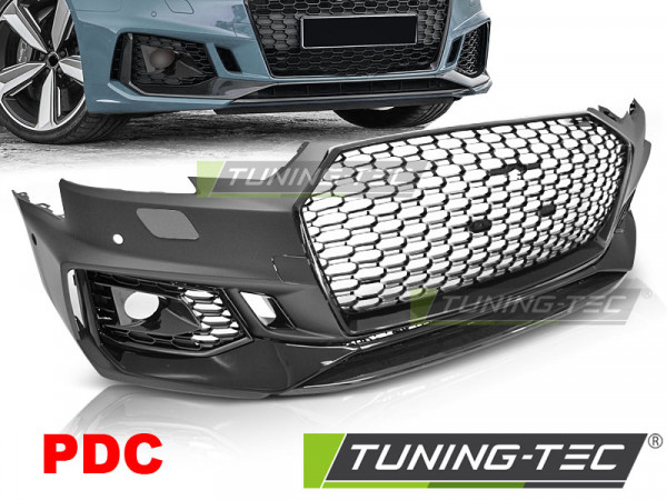 Přední nárazník AUDI A4 B9 15-19 RS4 style černá lesklá PDC