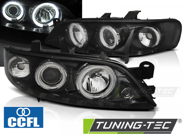 Přední světla angel eyes CCFL Opel Vectra B 99-02 černá