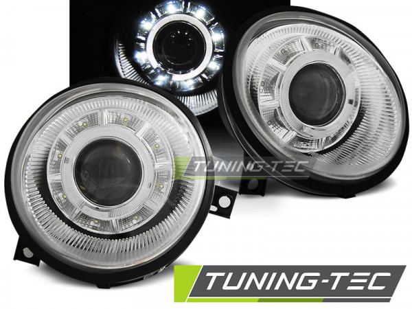 Přední světla Angel Eyes s LED VW Lupo 98-05 chrom