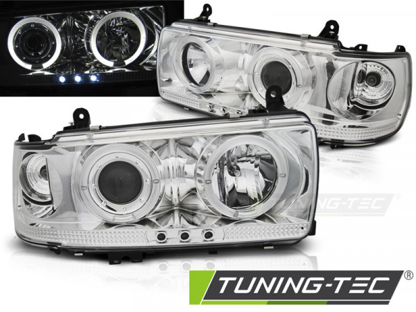 Přední světla angel eyes Toyota Land Cruiser 80 90-97 chrom