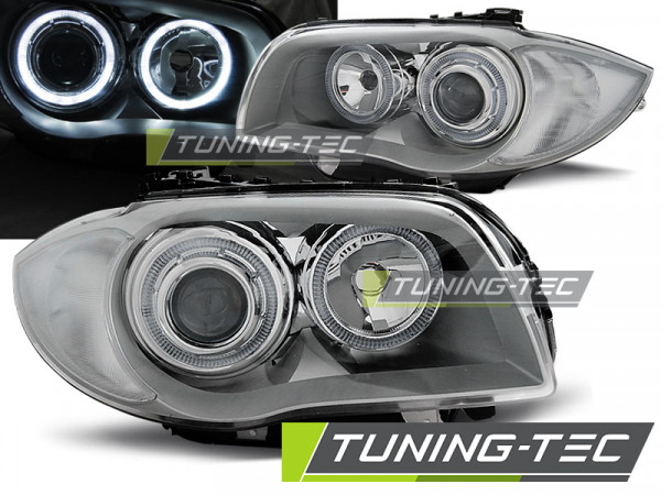 Přední světla LED Angel Eyes BMW 1 E81/E87 04-07 chrom