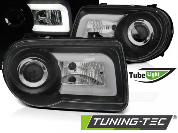 Přední světla LED TubeLights Chrysler 300C 05-10 černá
