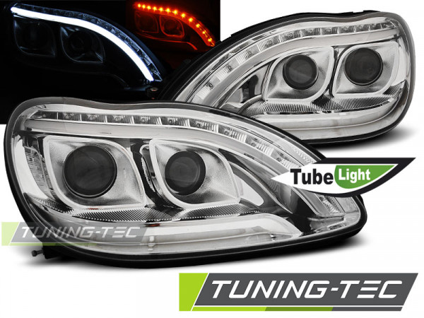 Přední světla LED TubeLights Mercedes-Benz S W220 98-05 chrom