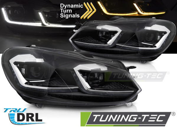 Přední světla s LED pro VW GOLF VI  2008-2012 c...