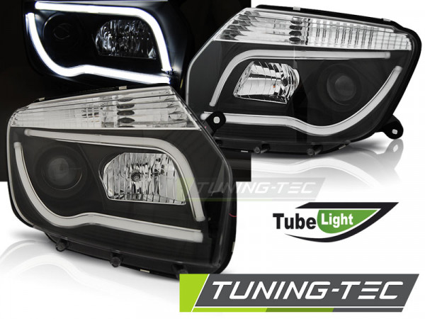 Přední světla TubeLight Dacia Duster 10- černá