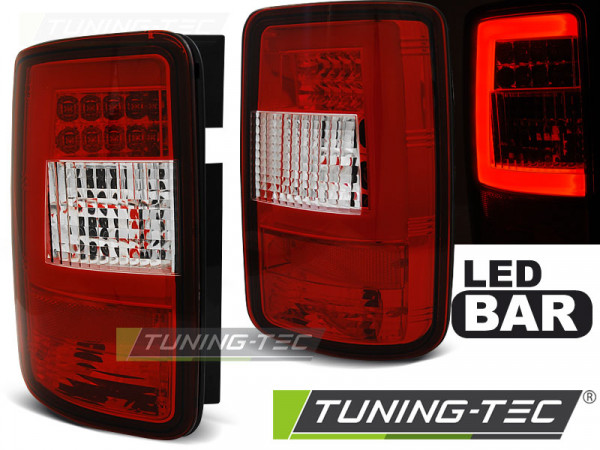Zadní světla LED BAR VW Caddy 03-14 červená