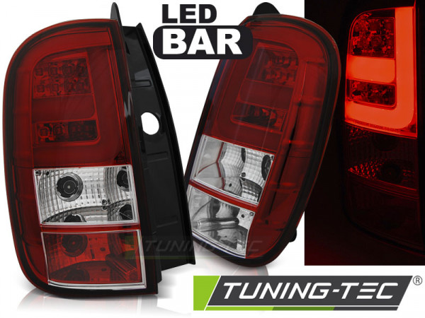 Zadní světla LED LIGHTBAR Dacia Duster 11- červená/chrom