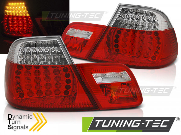 Zadní světla LED s LED SEQ blinkrem BMW E46 99-03 Coupe červená/chrom